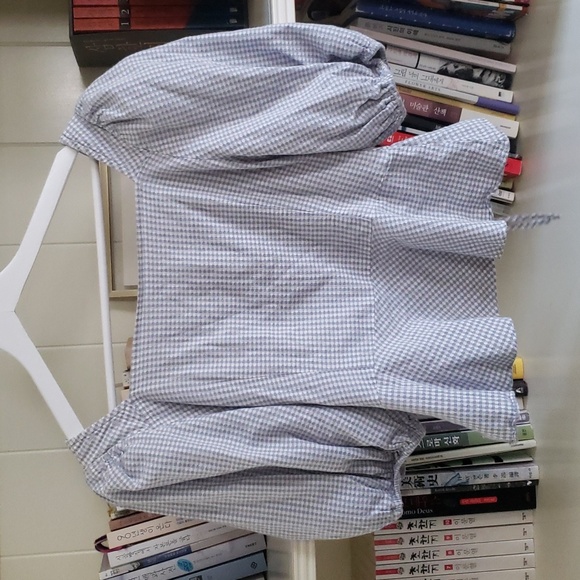 Square Neck Gingham Blouse - Picture 4 of 4